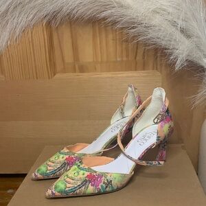 Franco Sarto Floral Multi-Color Heels